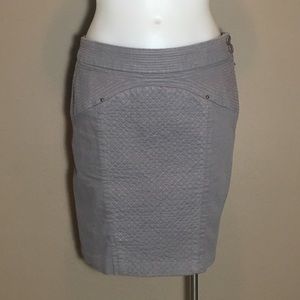 Anthropologie Grey Quilted Heavy Khaki Skirt